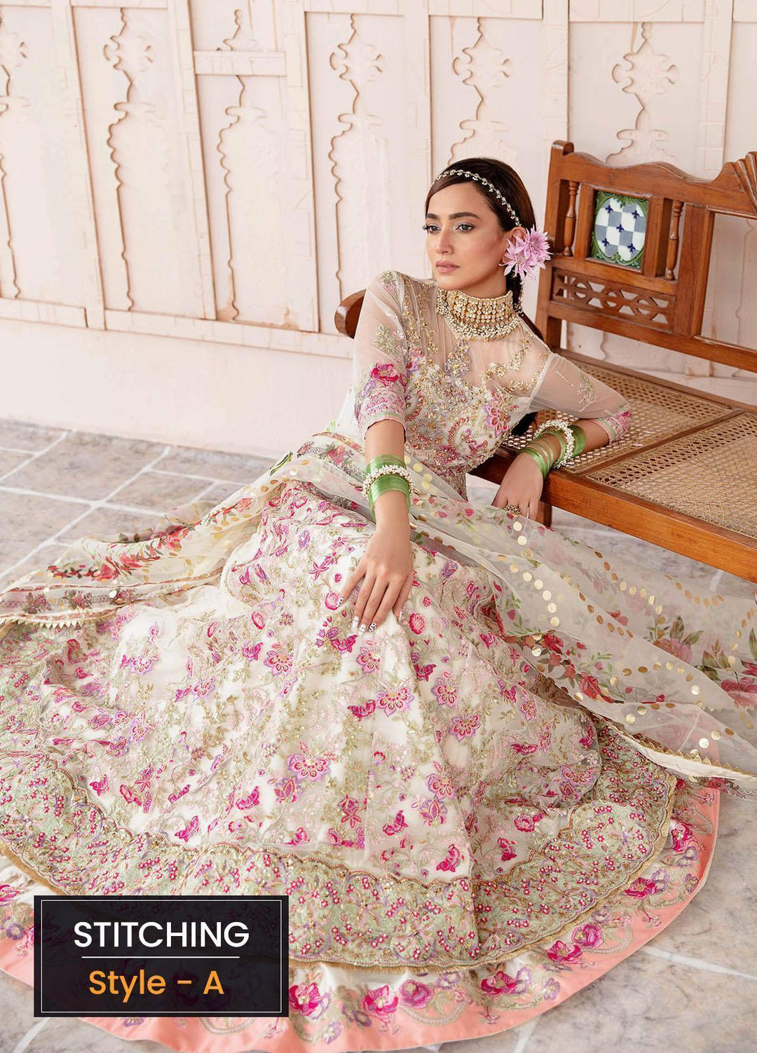 Sakhiyan by Asifa & Nabeel Embroidered Net Suits Unstitched 3 Piece AN22SSF-02 Hayat - Festive Collection
