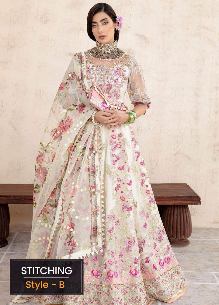 Sakhiyan by Asifa & Nabeel Embroidered Net Suits Unstitched 3 Piece AN22SSF-02 Hayat - Festive Collection