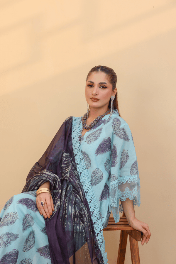 Summer Muse by Huma Gul Unstitched Printed Lawn 3 Piece Suit BLOSSOM HG-803 - Casual Collection