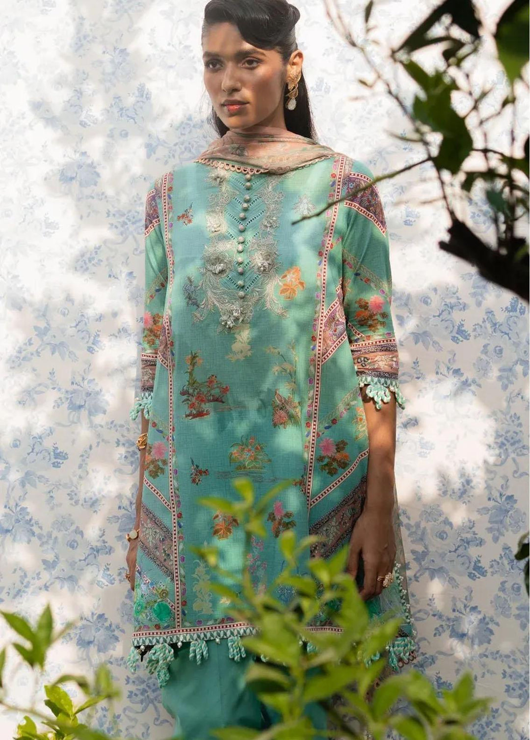Muzlin By Sana Safinaz Embroidered Lawn Suits Unstitched 3 Piece SS23MZ 13A - Summer Collection