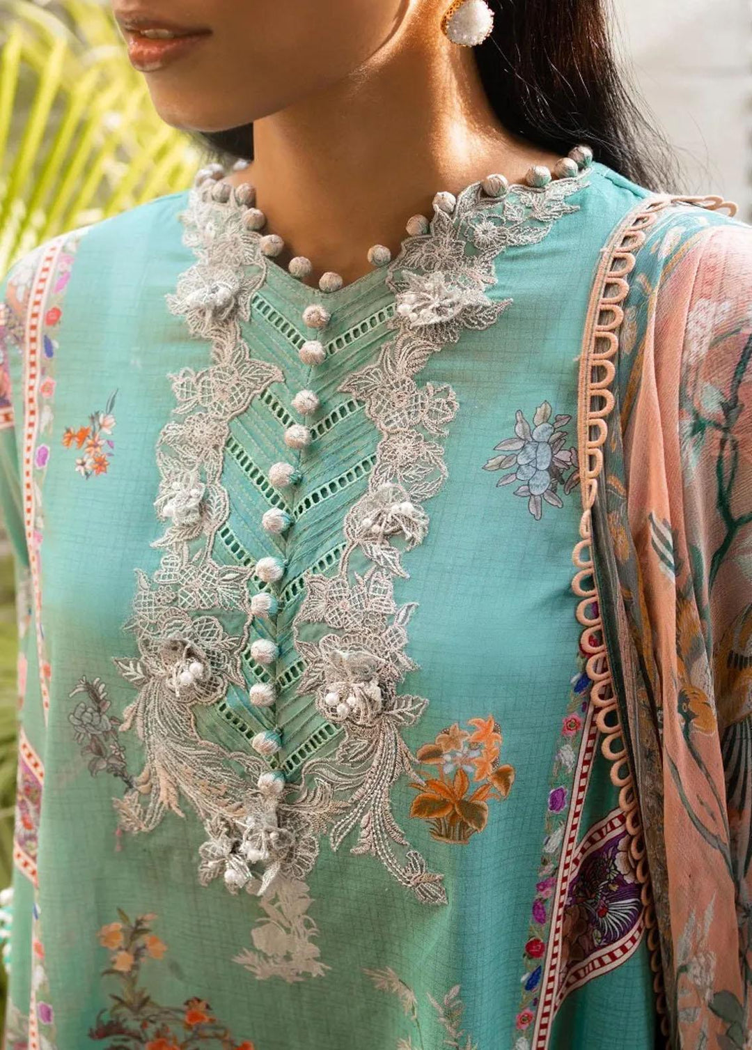 Muzlin By Sana Safinaz Embroidered Lawn Suits Unstitched 3 Piece SS23MZ 13A - Summer Collection