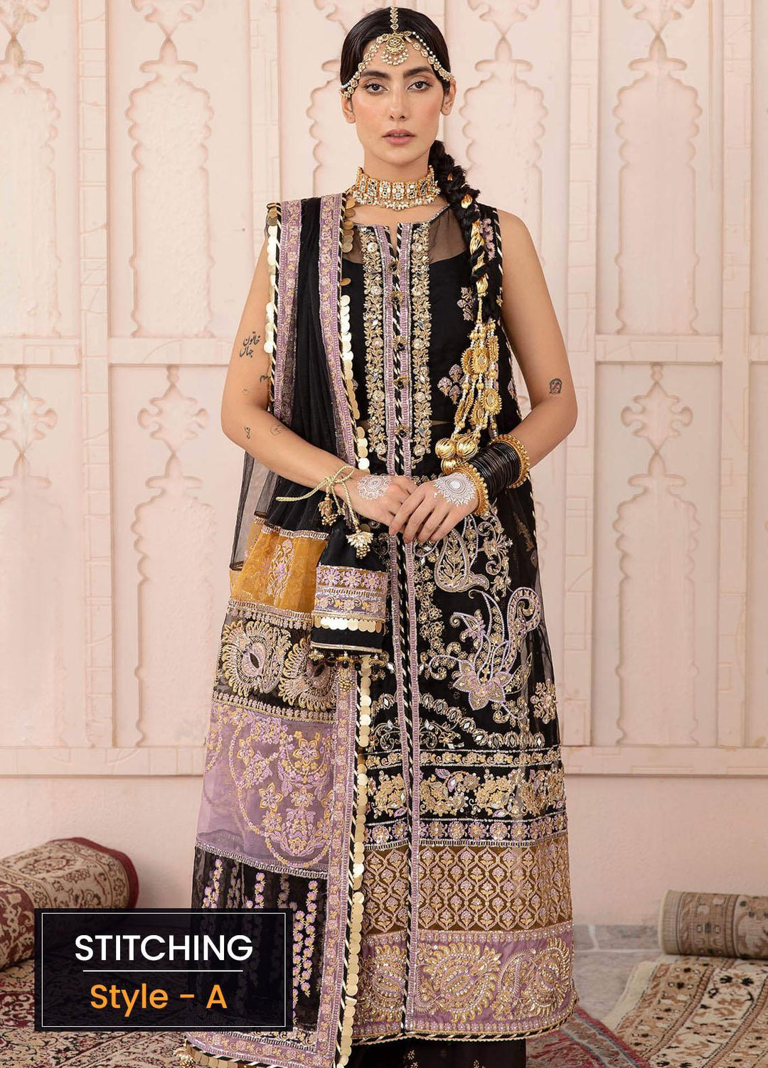 Sakhiyan by Asifa & Nabeel Embroidered Organza Suits Unstitched 3 Piece AN22SSF-01 Musavir - Festive Collection