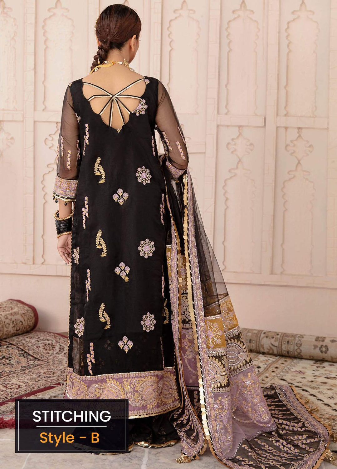 Sakhiyan by Asifa & Nabeel Embroidered Organza Suits Unstitched 3 Piece AN22SSF-01 Musavir - Festive Collection