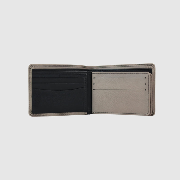 Lafanzo Unisex Leather LO Padded Wallet Grey & Black - Accessories Collection