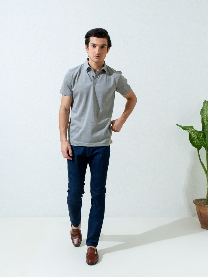 Brumano  Solids Cotton Polo Green Pique Mercerized Polo Shirt