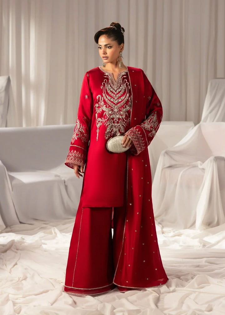 Celeste by Jamni RTW Embroidered Sheesha Silk 3 Piece Suit AMBER Festive Collection