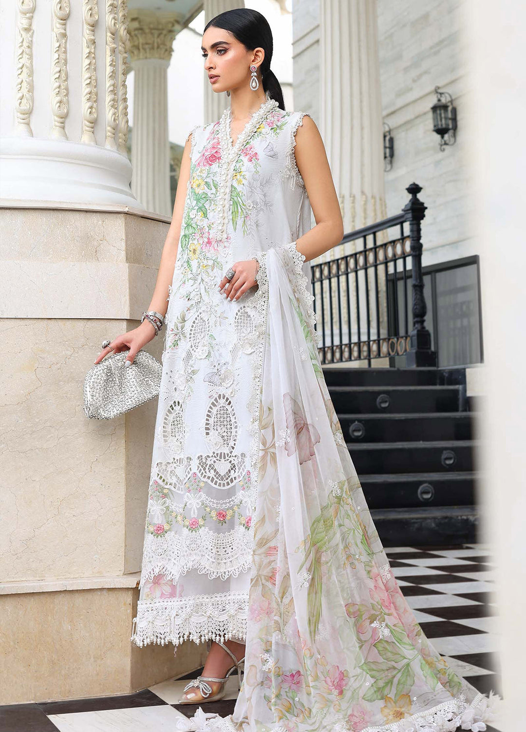 Maria B Unstitched Embroidered Lawn 3 Piece Suit MB26ULE D3 - Eid Collection