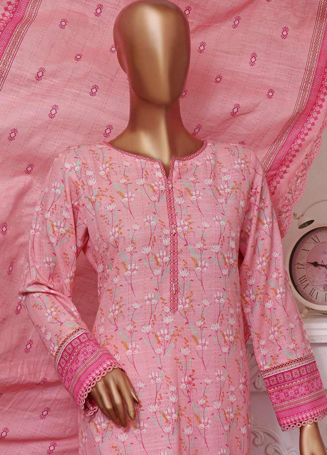 HZ Textiles Embroidered Khaddar Suits Unstitched 3 Piece HZ22PK-V3 PKE-2257 - Winter Collection