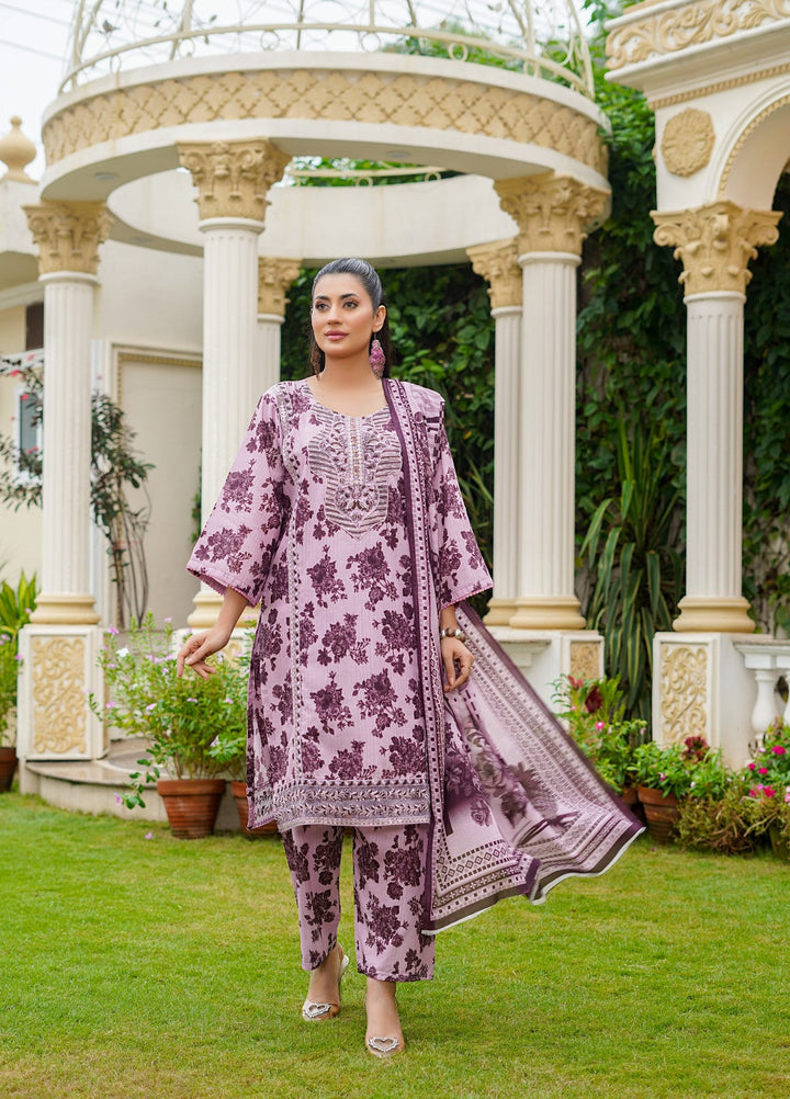 Rang E Gulposh Pret Embroidered Lawn 3 Piece Suit RNG-1201
