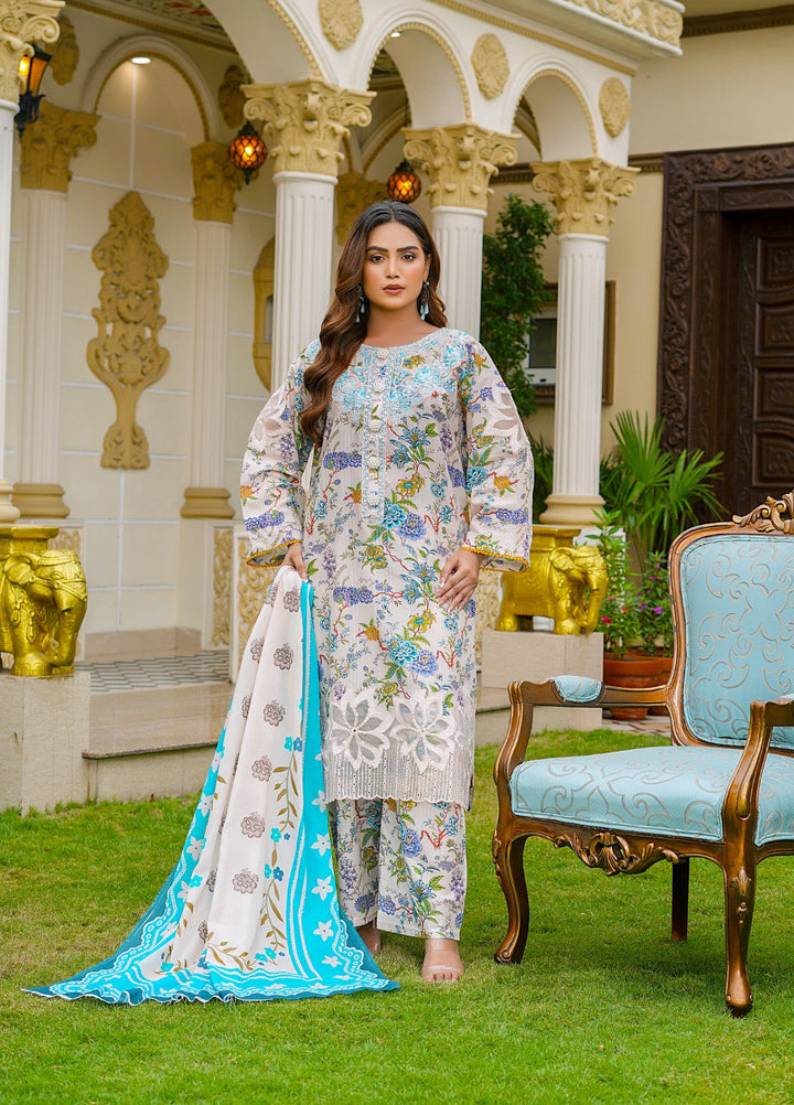 Rang E Gulposh Pret Embroidered Lawn 3 Piece Suit RNG-1205