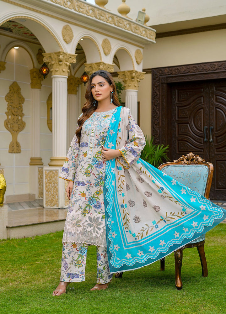 Rang E Gulposh Pret Embroidered Lawn 3 Piece Suit RNG-1205