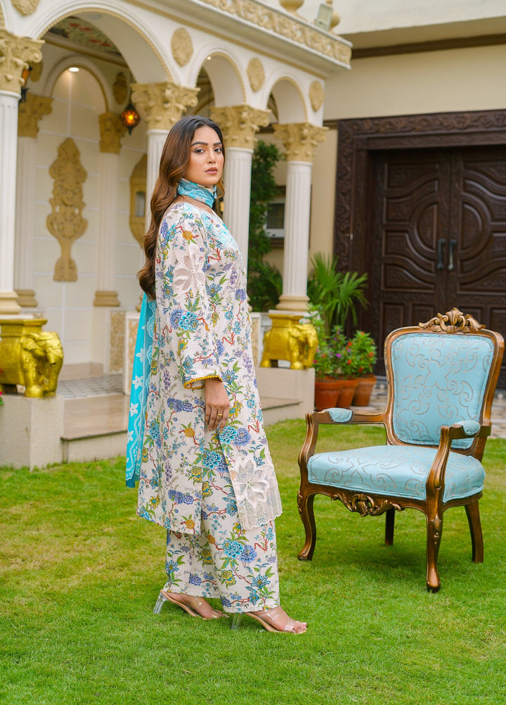 Rang E Gulposh Pret Embroidered Lawn 3 Piece Suit RNG-1205