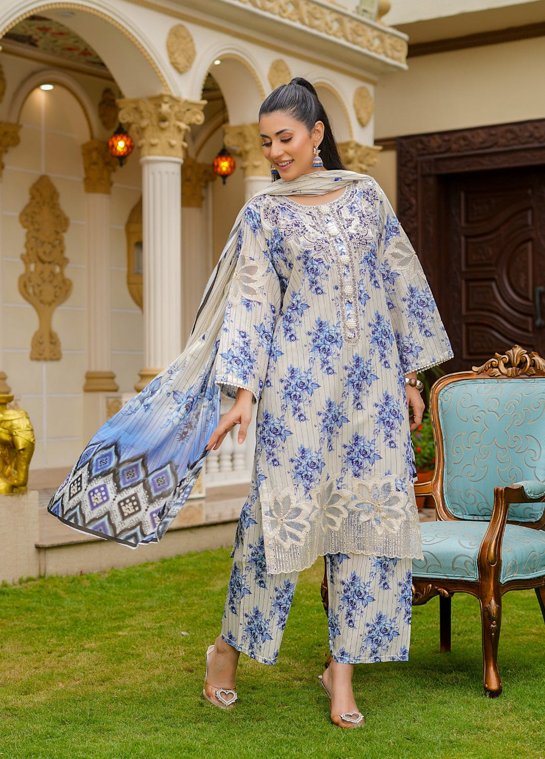 Rang E Gulposh Pret Printed Lawn 3 Piece Suit RNG-1206