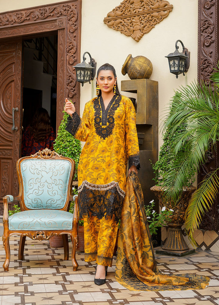 Rang E Gulposh Pret Embroidered Lawn 3 Piece Suit RNG-1207