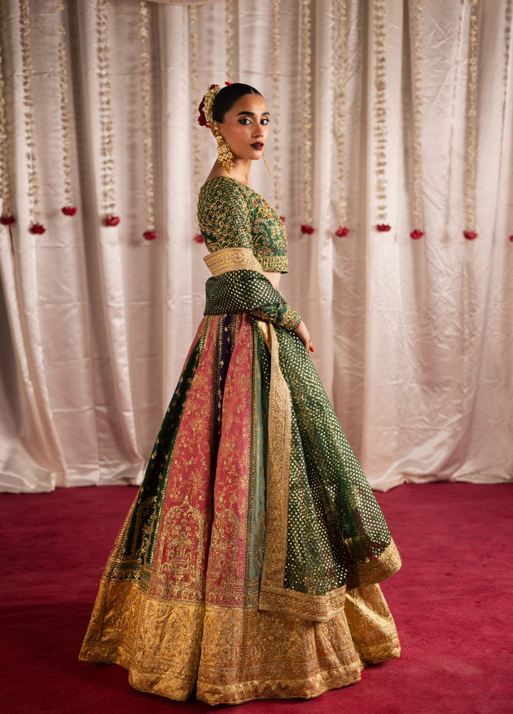 Jhil Mil by Maria Osama Khan Embroidered Raw Silk Suits Unstitched 3 Piece MOK25JM Rangrez - Wedding Collection