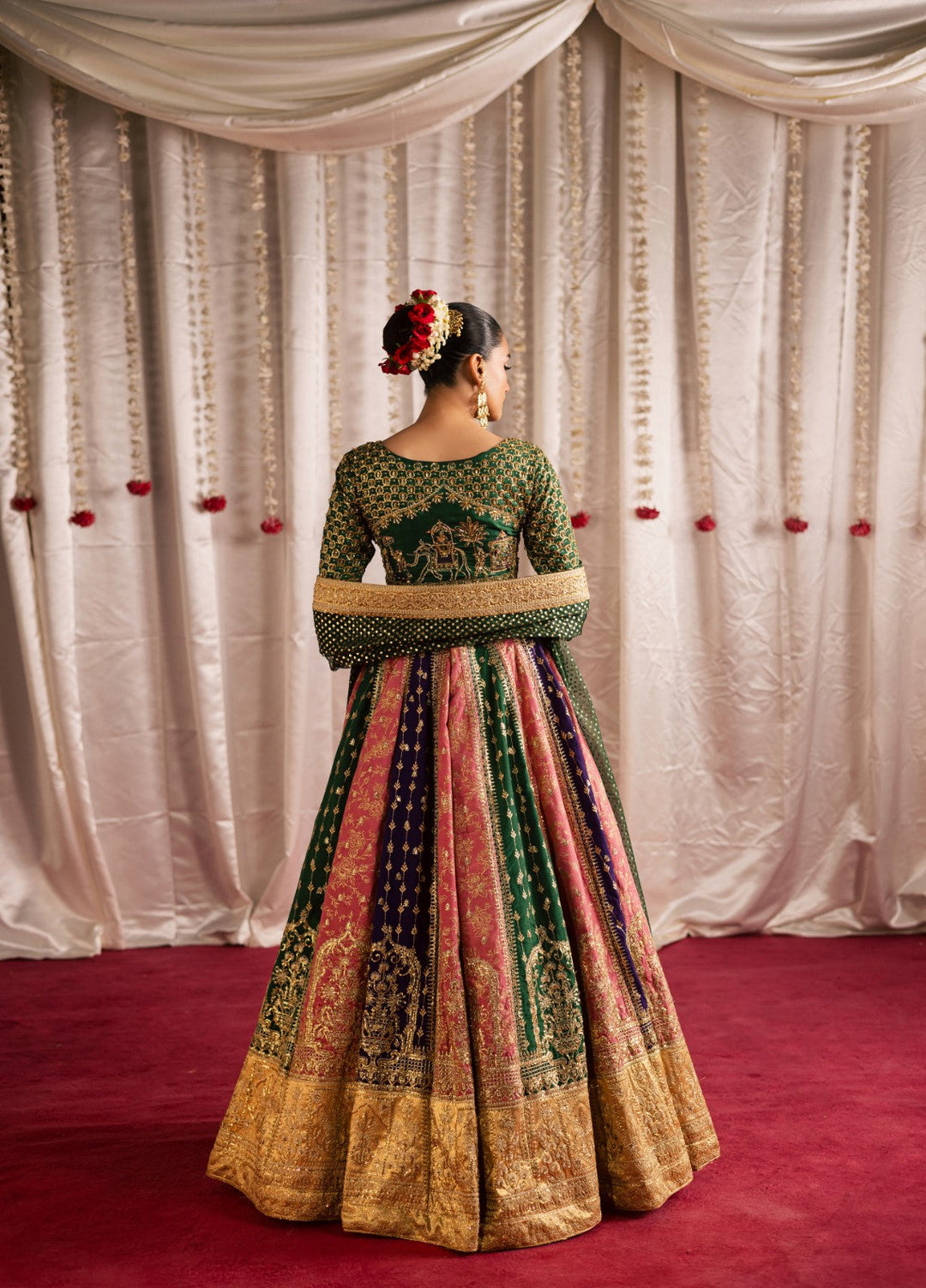 Jhil Mil by Maria Osama Khan Embroidered Raw Silk Suits Unstitched 3 Piece MOK25JM Rangrez - Wedding Collection