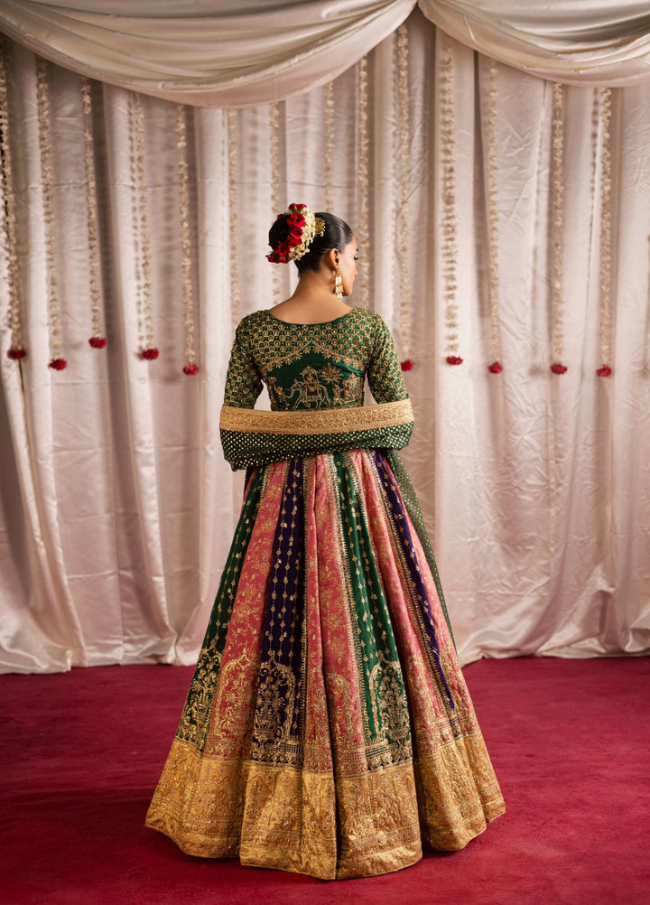 Jhil Mil by Maria Osama Khan Embroidered Raw Silk Suits Unstitched 3 Piece MOK25JM Rangrez - Wedding Collection