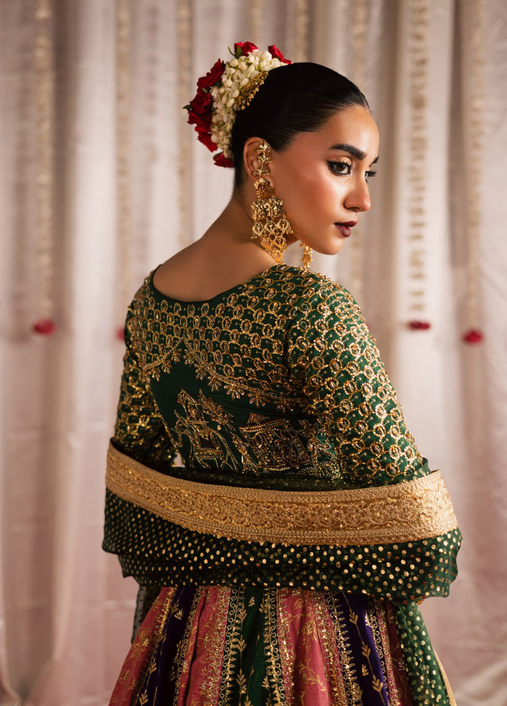 Jhil Mil by Maria Osama Khan Embroidered Raw Silk Suits Unstitched 3 Piece MOK25JM Rangrez - Wedding Collection