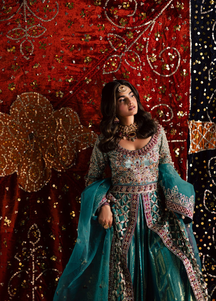 Jhil Mil by Maria Osama Khan Embroidered Tissue Suits Unstitched 3 Piece MOK25JM Chamkeli - Wedding Collection