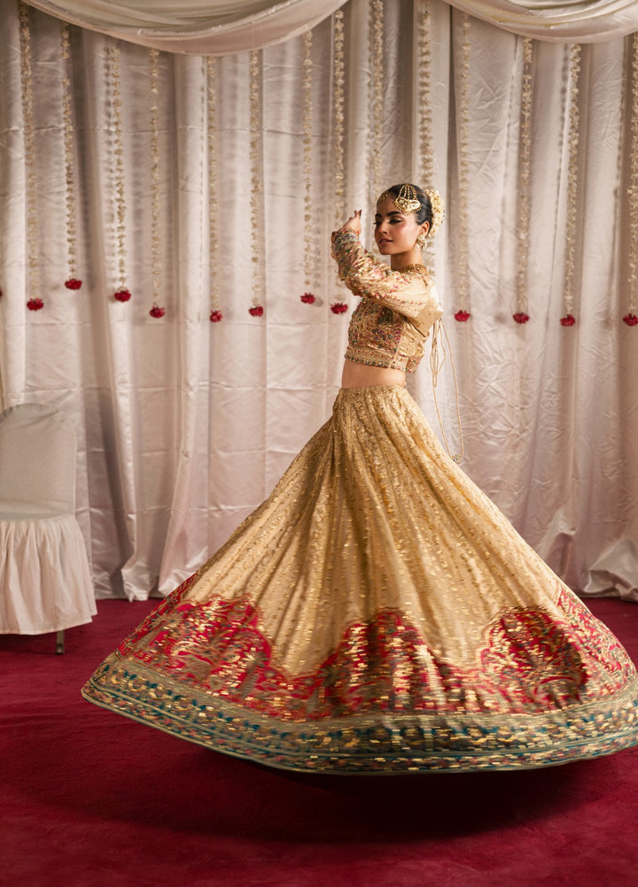 Jhil Mil by Maria Osama Khan Embroidered Tissue Suits Unstitched 3 Piece MOK25JM Danak - Wedding Collection