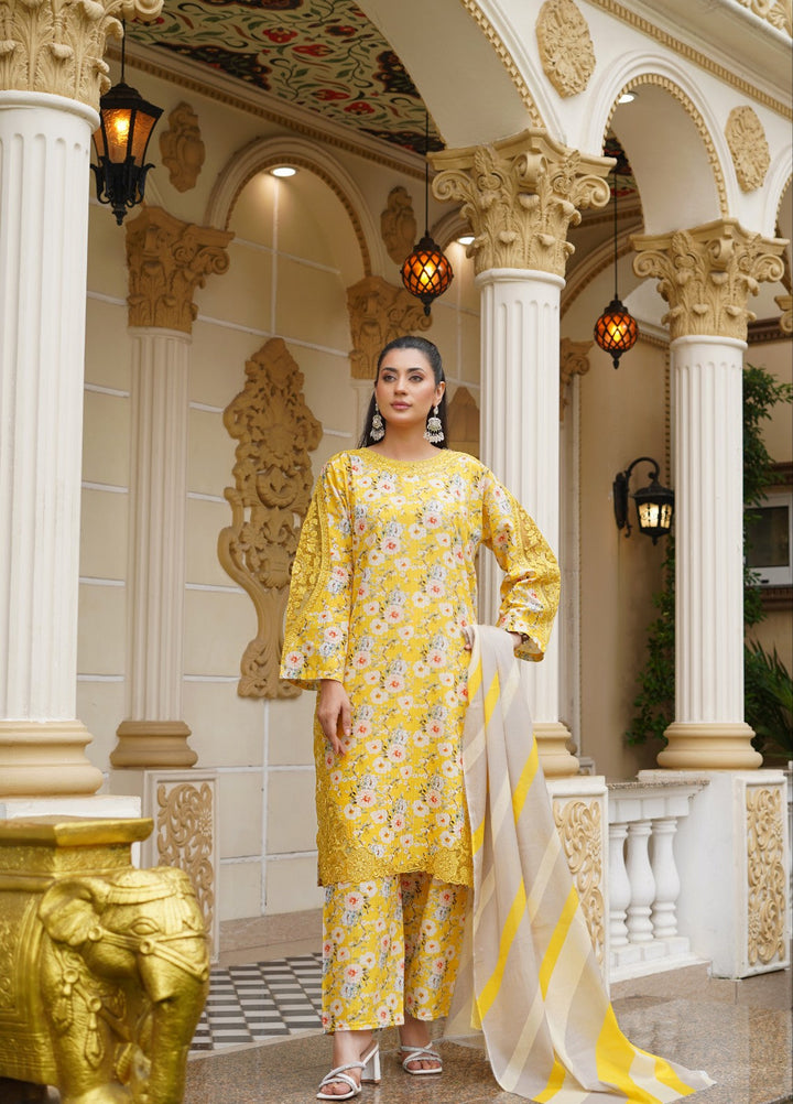 Rang E Gulposh Pret Embroidered Lawn 3 Piece Suit RNG-1209