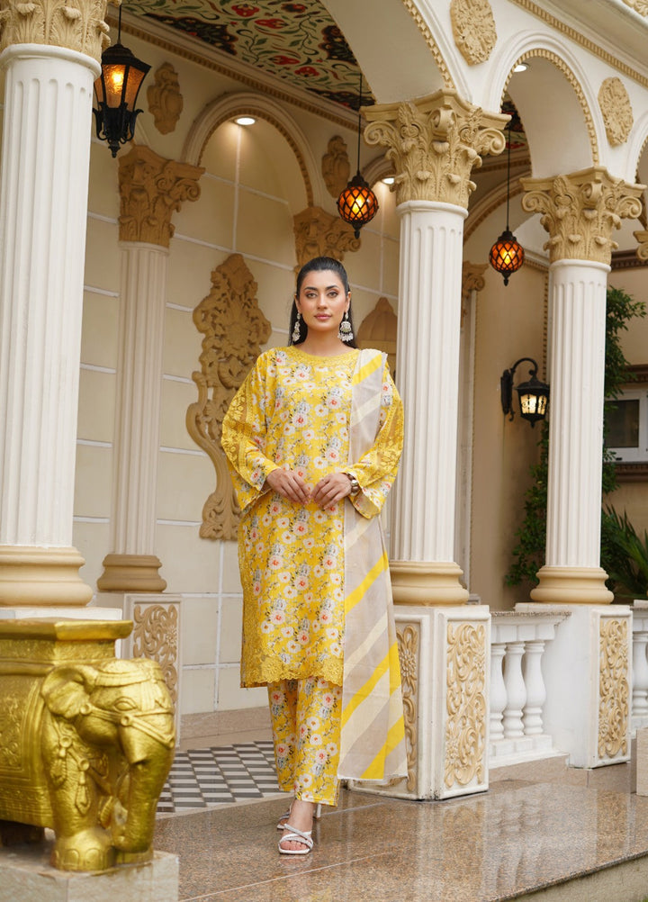 Rang E Gulposh Pret Embroidered Lawn 3 Piece Suit RNG-1209