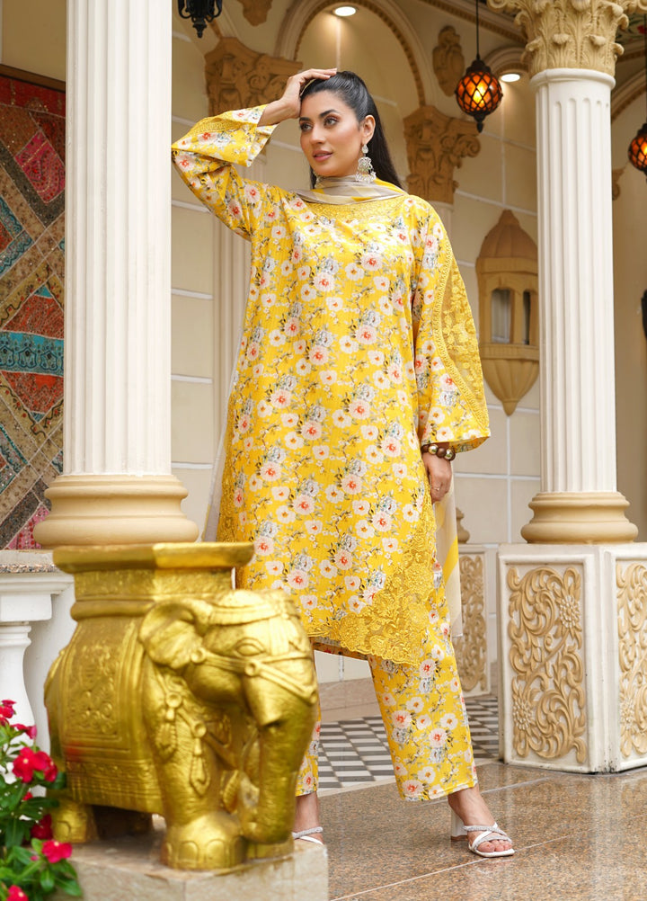 Rang E Gulposh Pret Embroidered Lawn 3 Piece Suit RNG-1209