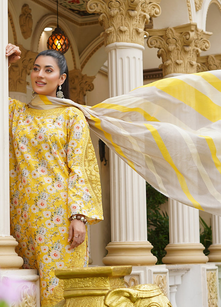 Rang E Gulposh Pret Embroidered Lawn 3 Piece Suit RNG-1209