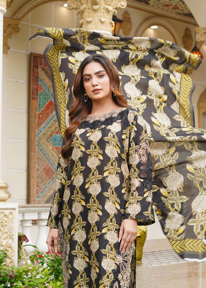Rang E Gulposh Pret Embroidered Lawn 3 Piece Suit RNG-1210