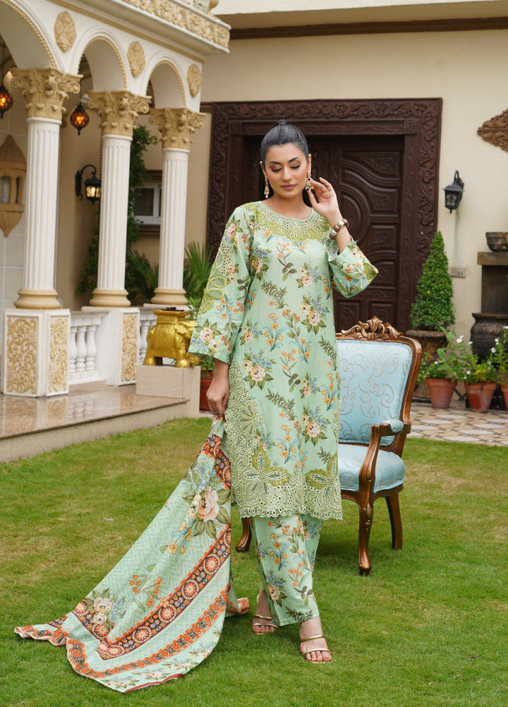 Rang E Gulposh Pret Embroidered Lawn 3 Piece Suit RNG-1211