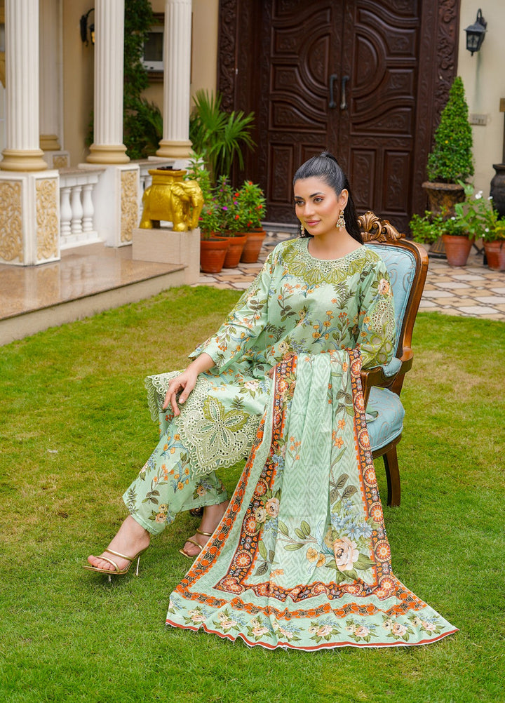 Rang E Gulposh Pret Embroidered Lawn 3 Piece Suit RNG-1211