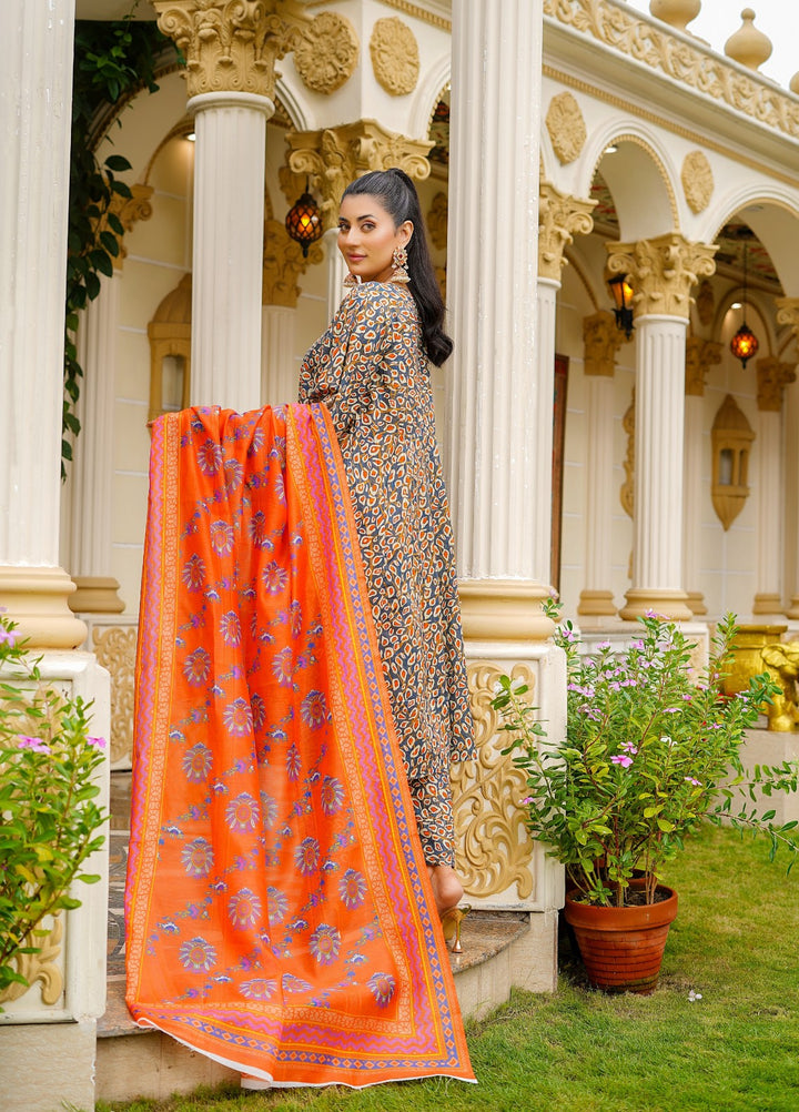 Rang E Gulposh Pret Embroidered Lawn 3 Piece Suit RNG-1213