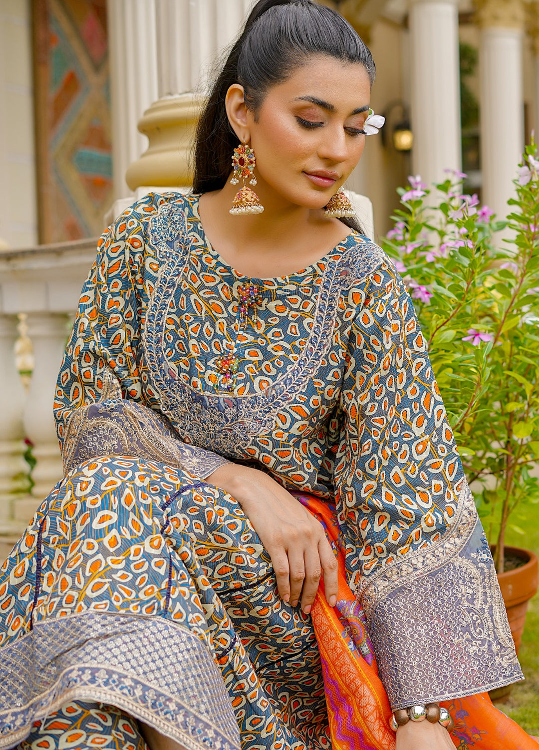 Rang E Gulposh Pret Embroidered Lawn 3 Piece Suit RNG-1213