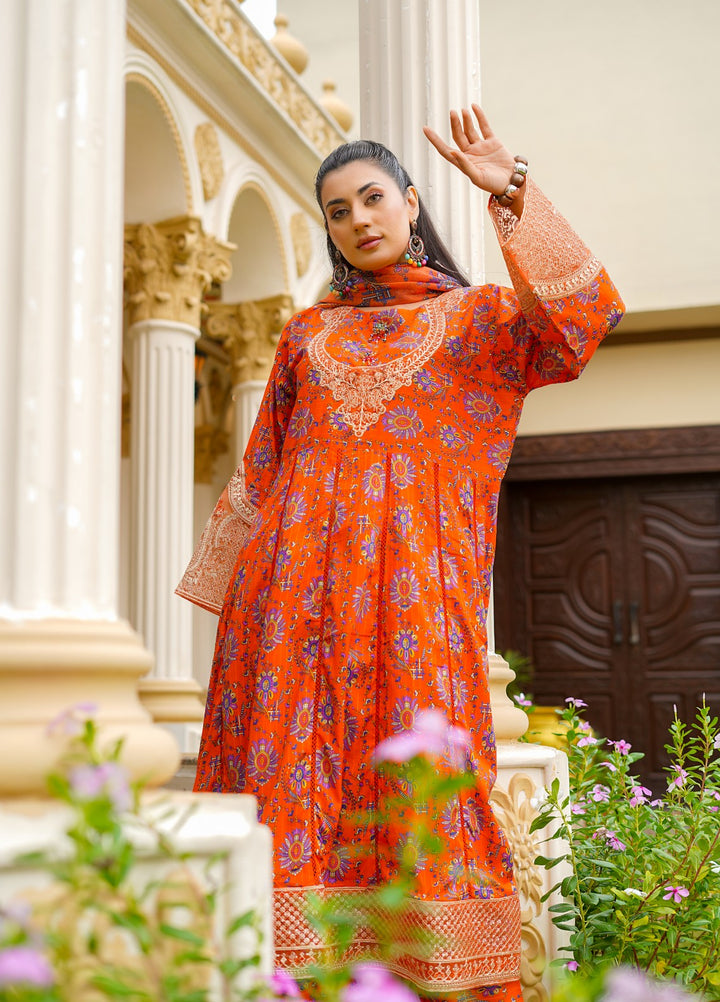 Rang E Gulposh Pret Printed Lawn 3 Piece Suit RNG-1215