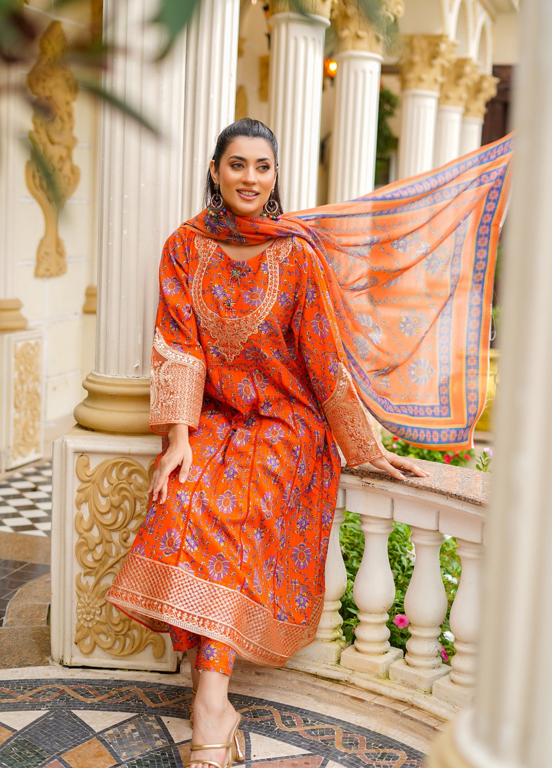 Rang E Gulposh Pret Printed Lawn 3 Piece Suit RNG-1215
