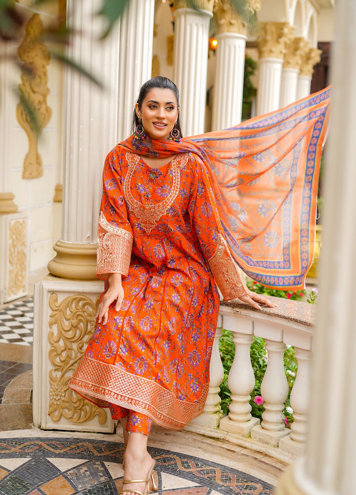 Rang E Gulposh Pret Printed Lawn 3 Piece Suit RNG-1215
