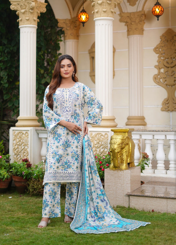 Rang E Gulposh Pret Embroidered Lawn 3 Piece Suit RNG-1218