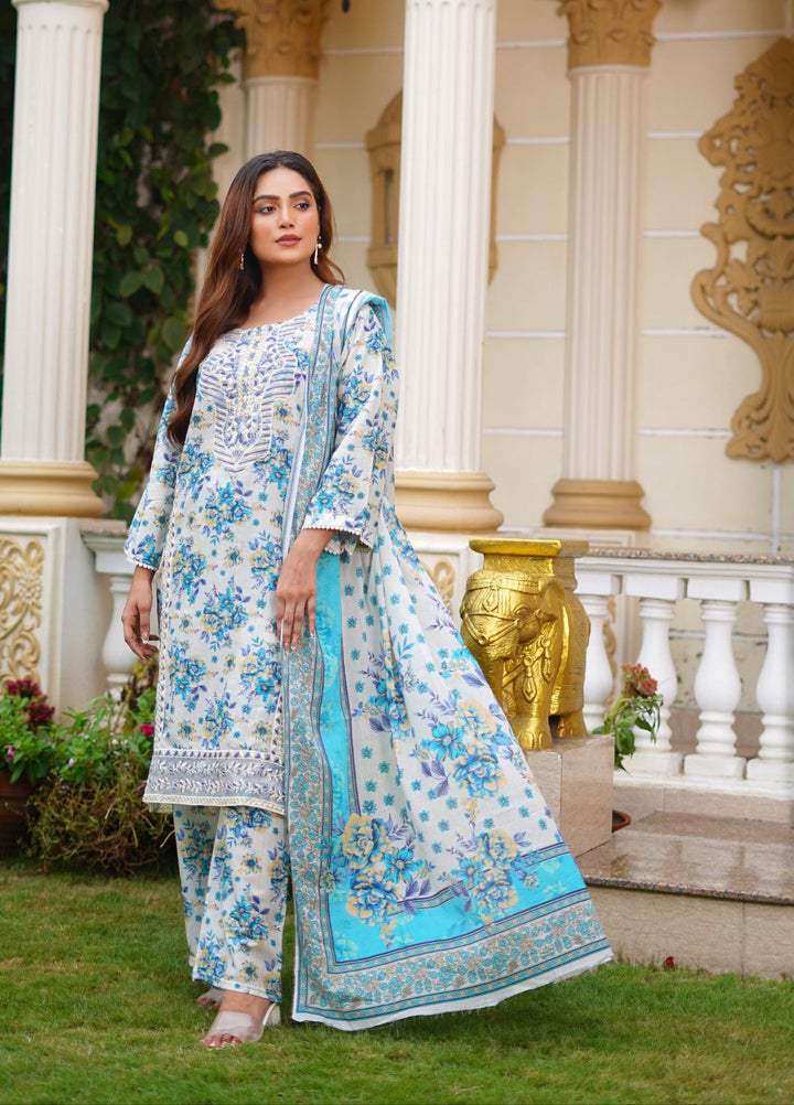 Rang E Gulposh Pret Embroidered Lawn 3 Piece Suit RNG-1218