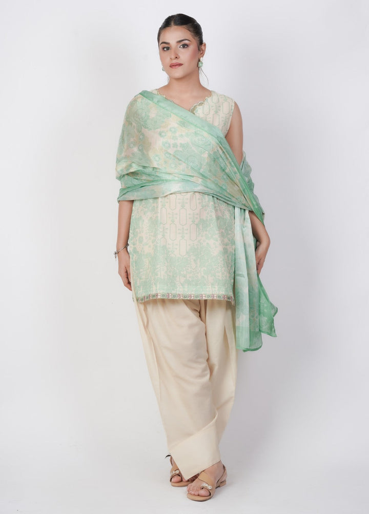 Vibgyor Fashion Printed Lawn Suits Unstitched 3 Piece Green Blostma Bodice D3-S-25