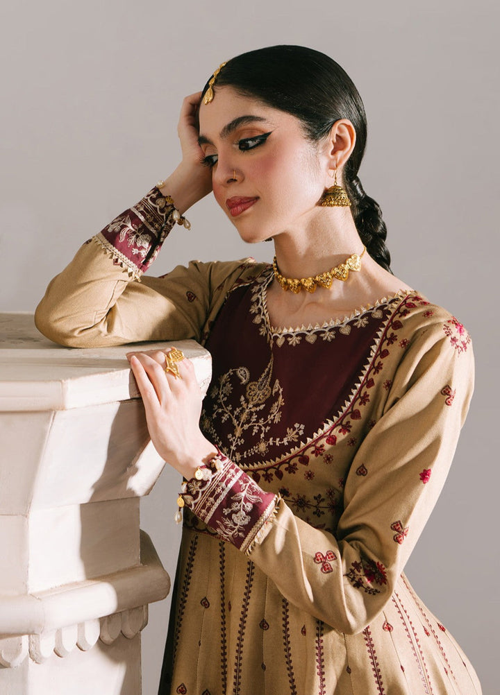 Jeevan by Fiona Embroidered Suits Unstitched 3 Piece FA25JK Nudeh - Winter Collection