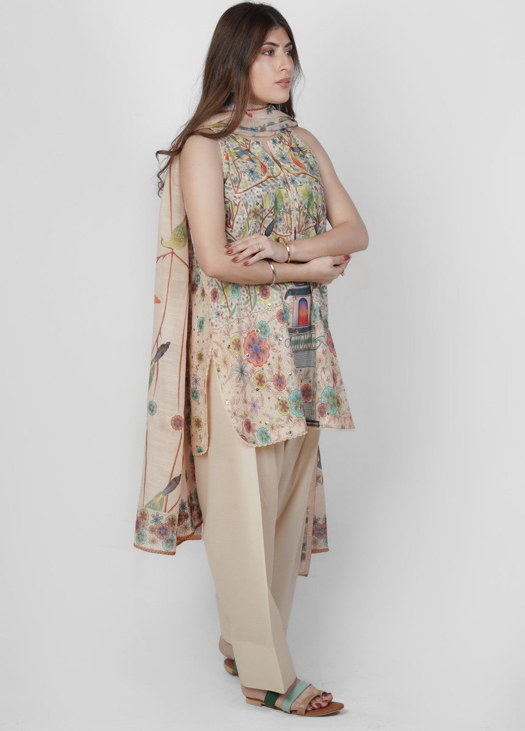 Vibgyor Fashion Embroidered Printed Lawn Suits Unstitched 3 Piece Skin Bagoda D6-S-25