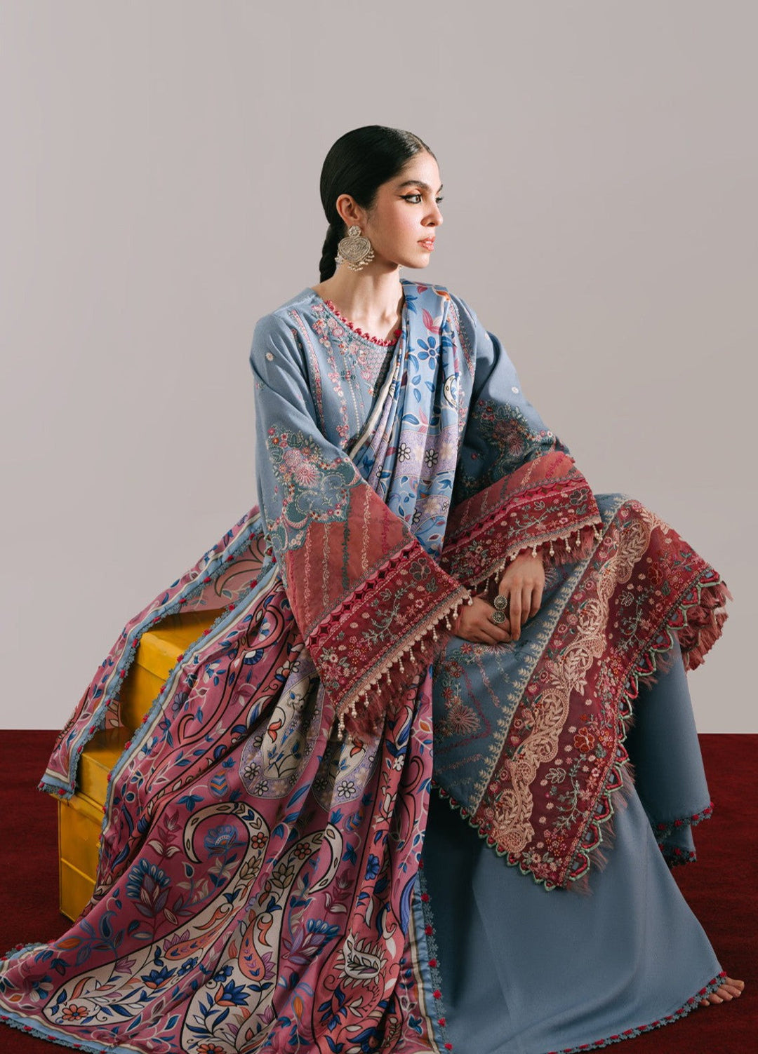 Jeevan by Fiona Embroidered Suits Unstitched 3 Piece FA25JK Neer - Winter Collection