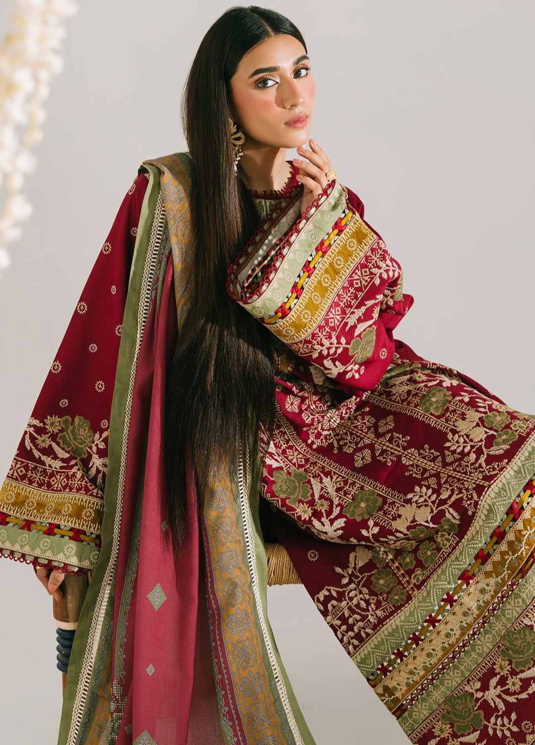 Jeevan by Fiona Embroidered Suits Unstitched 3 Piece FA25JK Lalazaar - Winter Collection