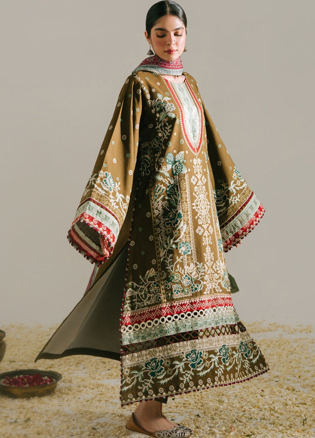 Jeevan by Fiona Embroidered Suits Unstitched 3 Piece FA25JK Hinaaz - Winter Collection