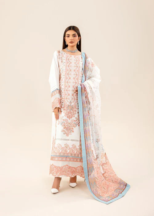 Ravish by Ruby Suleiman Women Pret 3 Piece Cotton Net  Irony Of White - Summer Collection