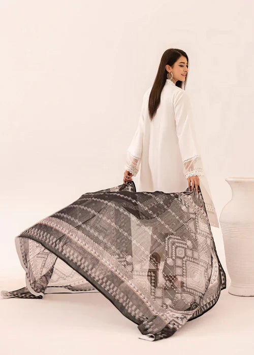 Ravish by Ruby Suleiman Women Pret 3 Piece Cotton Net White Mirror - Summer Collection