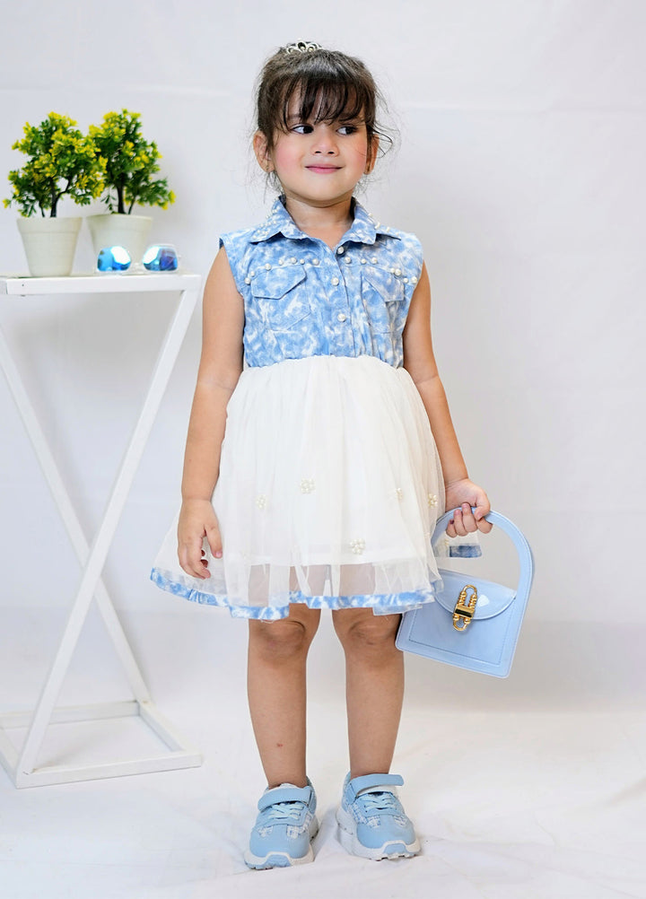 Fairy Bloom by Modest Kids Pret Festive Denim Pearl - Festive Collection