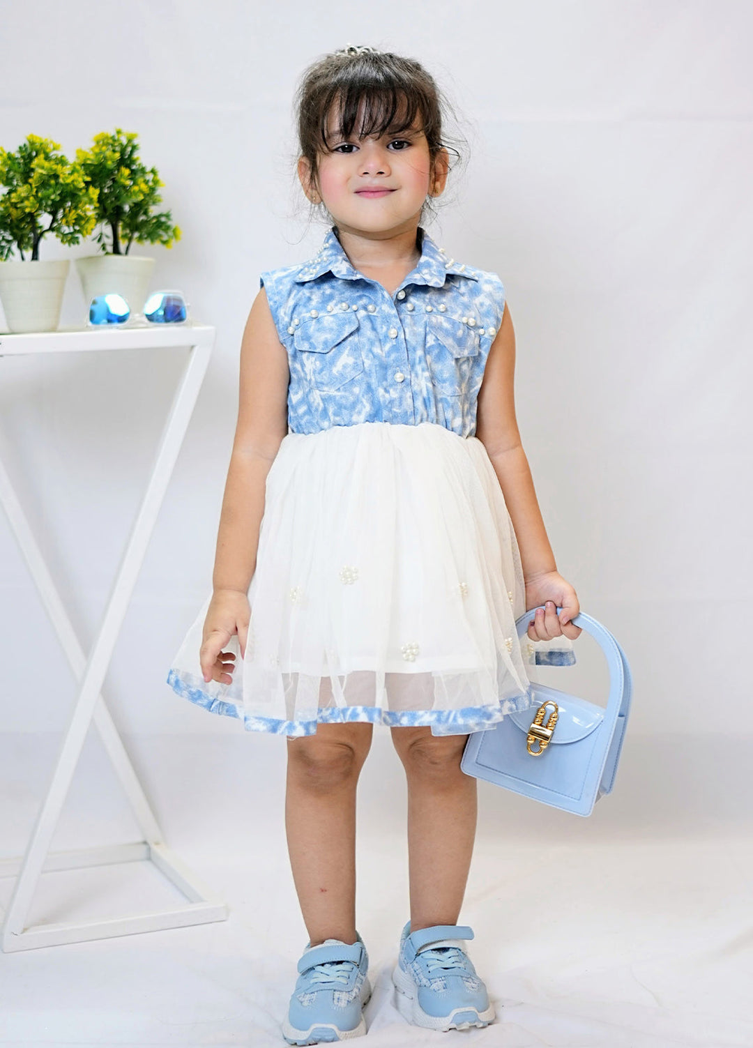 Fairy Bloom by Modest Kids Pret Festive Denim Pearl - Festive Collection