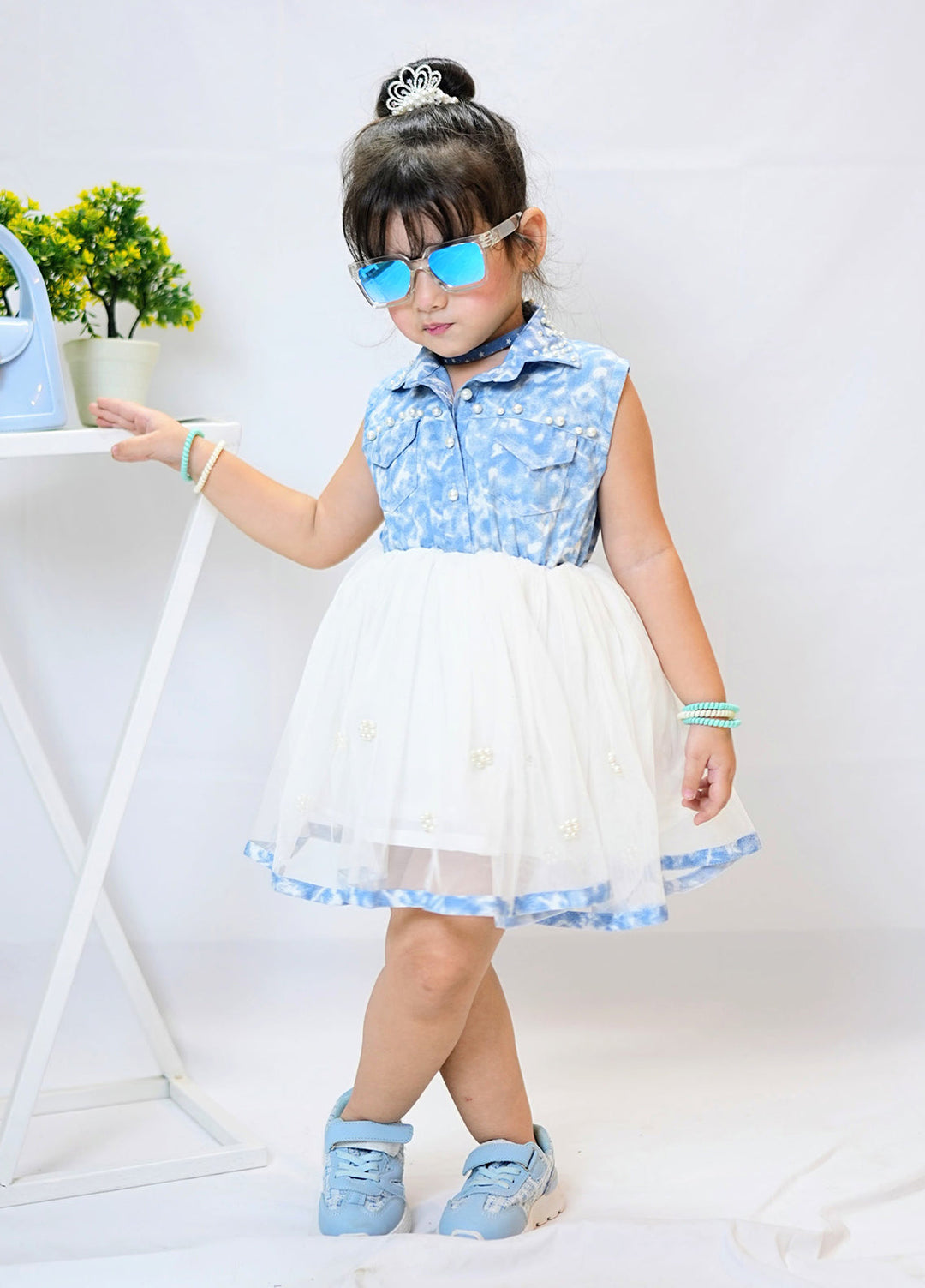 Fairy Bloom by Modest Kids Pret Festive Denim Pearl - Festive Collection