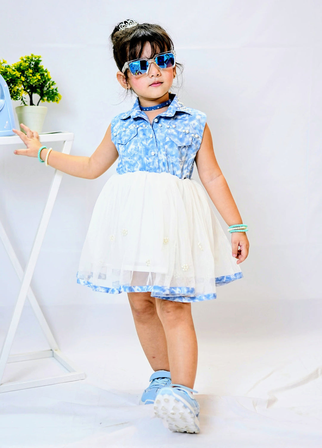 Fairy Bloom by Modest Kids Pret Festive Denim Pearl - Festive Collection